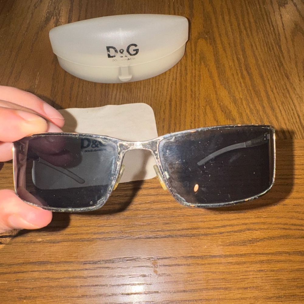 Dolce & Gabbana Silver and Black Sunglasses